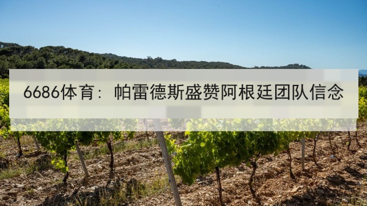 6686体育: 帕雷德斯盛赞阿根廷团队信念